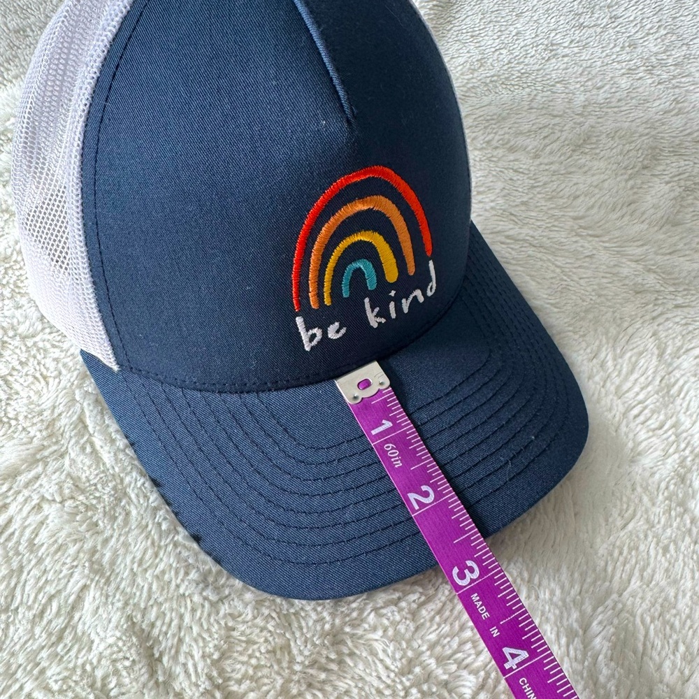Navy and White 'Be Kind' Trucker Hat - Picture 6 of 7
